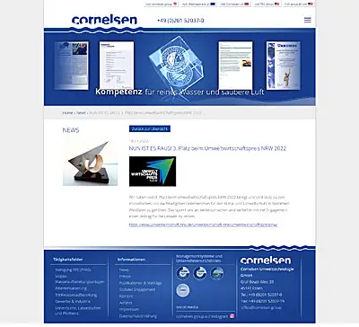 Webagentur Essen launcht www.cornelsen.group