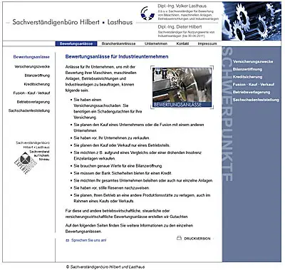 Webagentur Essen launcht www.hilbert-lasthaus.de