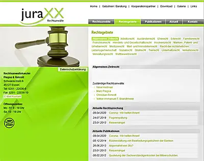 Webagentur Essen launcht www.juraxx-essen.de